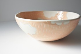 KaroArt Ceramics- Large Art Bowl Peach Dream