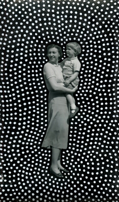 Vintage portrait of a mother with child.