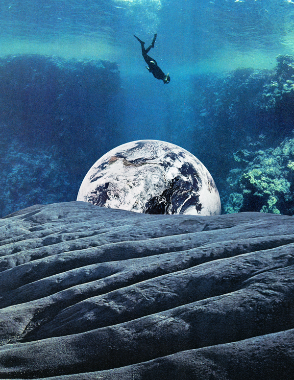 Underwater surreal seascape.