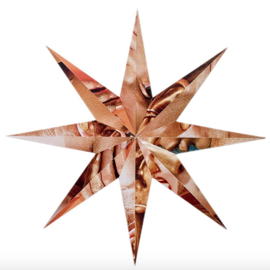 Star shaped abstract collage.