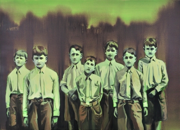 Painting of a group of children.