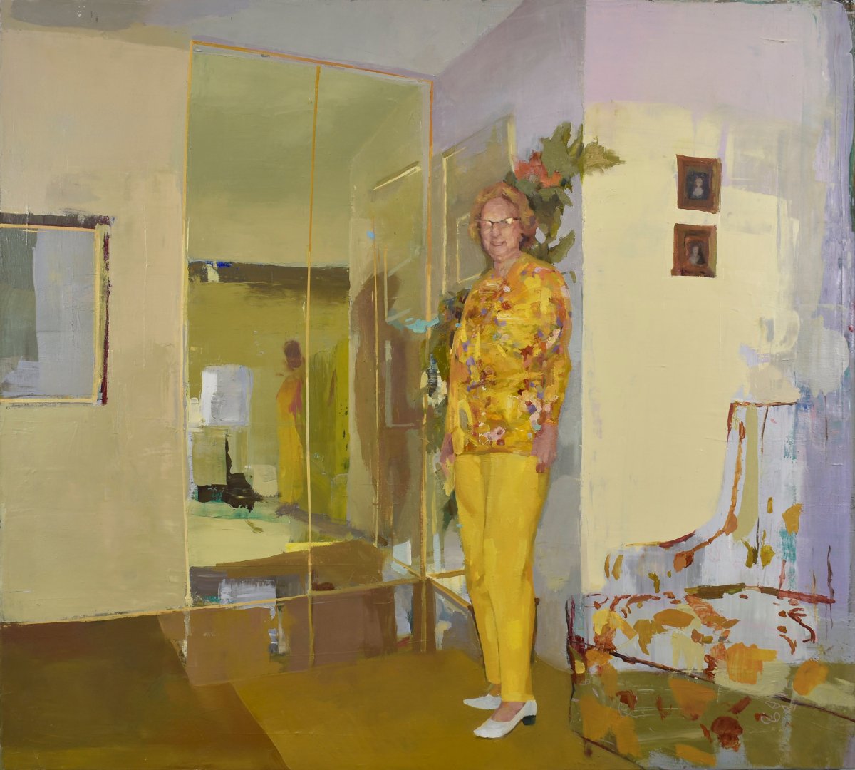Portrait of a woman dressed in yellow.